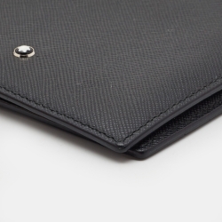Pre Owned Montblanc Black Leather Meisterstuck Bifold Wallet