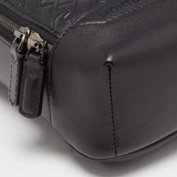 Montblanc Black Monogram Leather 4810 Sling Bag