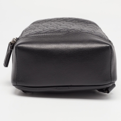 Montblanc Black Monogram Leather 4810 Sling Bag