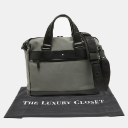 Montblanc Grey/Black Nylon and Leather My Nightflight Document Bag