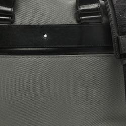 Montblanc Grey/Black Nylon and Leather My Nightflight Document Bag