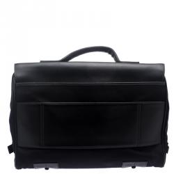 Montblanc Black Fabric and Leather Double Gusset Nightflight Briefcase
