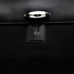 Montblanc Black Fabric and Leather Double Gusset Nightflight Briefcase