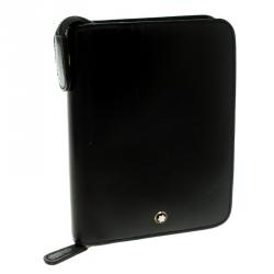 Pre Owned MontBlanc Black Leather Meisterstuck Zip Organiser