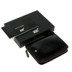 Pre Owned MontBlanc Black Leather Meisterstuck Zip Organiser