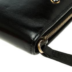 Pre Owned MontBlanc Black Leather Meisterstuck Zip Organiser