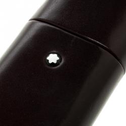 Pre Owned Montblanc Dark Brown Leather Florence 2 Pen Case
