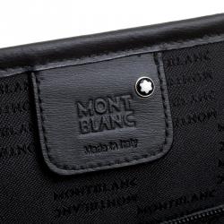 Montblanc Black Fabric and Leather Double Gusset Nightflight Briefcase