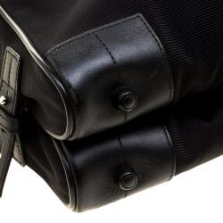 Montblanc Black Fabric and Leather Double Gusset Nightflight Briefcase