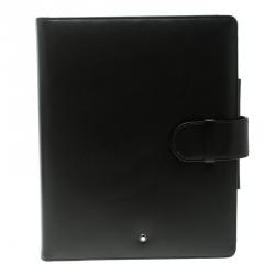 Pre Owned Montblanc Black Leather Meistertuck Medium Organizer