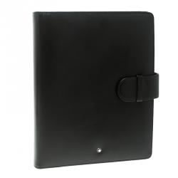 Pre Owned Montblanc Black Leather Meistertuck Medium Organizer