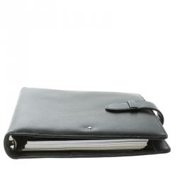 Pre Owned Montblanc Black Leather Meistertuck Medium Organizer