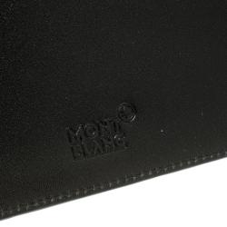 Pre Owned Montblanc Black Leather Meistertuck Medium Organizer