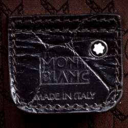 Montblanc Black Croc Embossed Leather Meisterstuck Briefcase