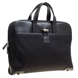 Montblanc Black Fabric and Leather Nightflight Document Bag