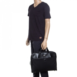 Montblanc Black Fabric and Leather Nightflight Document Bag