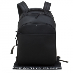 Montblanc Black Textured Leather Extreme Rucksack Backpack