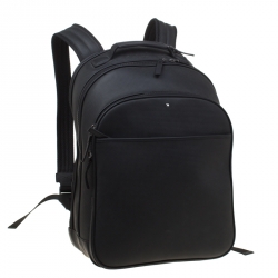Montblanc Black Textured Leather Extreme Rucksack Backpack