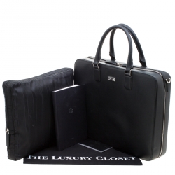 Pre Owned Montblanc Black Leather Meisterstück Briefcase