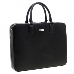 Pre Owned Montblanc Black Leather Meisterstück Briefcase