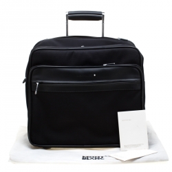 Montblanc Black Fabric and Leather Nightflight On Board Trolley