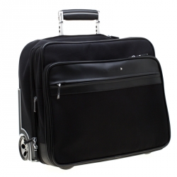 Montblanc Black Fabric and Leather Nightflight On Board Trolley