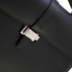 Montblanc Black Leather 4810 Westside Single Gusset Briefcase 