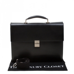 MontBlanc Black Leather Meisterstuck Single Gusset Briefcase