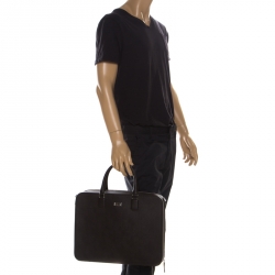 Montblanc Dark Brown Leather Briefcase 