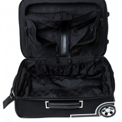 Montblanc Black Fabric and Leather Nightflight Trolley On-board Travel Bag