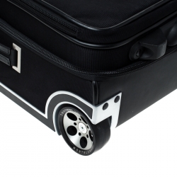 Montblanc Black Fabric and Leather Nightflight Trolley On-board Travel Bag