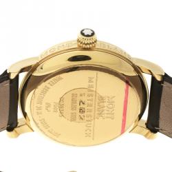 Pre Owned MontBlanc White Gold Plated Stainless Steel Star 7002 Pix Men's Wristwatch 36 mm