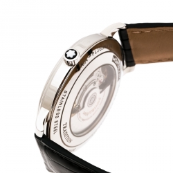 Montblanc Black Stainless Steel Tradition 7334 Men's Wristwatch 40 mm