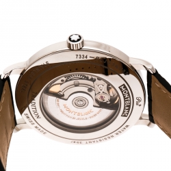 Montblanc Black Stainless Steel Tradition 7334 Men's Wristwatch 40 mm