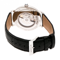 Montblanc Black Stainless Steel Tradition 7334 Men's Wristwatch 40 mm
