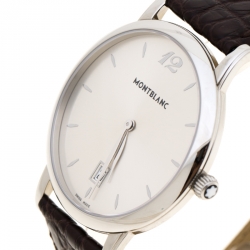 Montblanc Silver Grey Stainless Steel Star Classique 108770 Men's Wristwatch 39 mm
