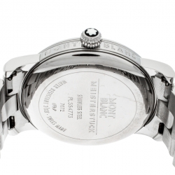 Pre Owned Montblanc Black Stainless Steel Star 7072 Men's Wristwatch 40 mm