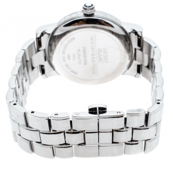 Pre Owned Montblanc Black Stainless Steel Star 7072 Men's Wristwatch 40 mm