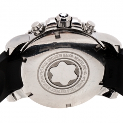 Pre Owned  Montblanc Black Stainless Steel Sport XXL Chronograph 7034 Men's Wristwatch 41 mm
