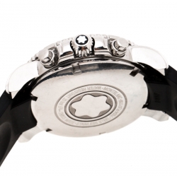 Pre Owned  Montblanc Black Stainless Steel Sport XXL Chronograph 7034 Men's Wristwatch 41 mm