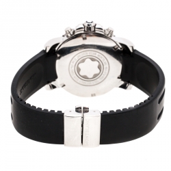 Pre Owned  Montblanc Black Stainless Steel Sport XXL Chronograph 7034 Men's Wristwatch 41 mm