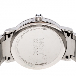 Montblanc Blue Silver White Stainless Steel Summit 7045 Men's Wristwatch 38 mm