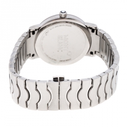 Montblanc Blue Silver White Stainless Steel Summit 7045 Men's Wristwatch 38 mm