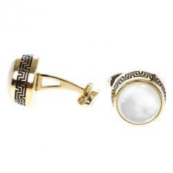 Montegrappa Gold Plated and Mother of Pearls Cufflink