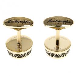 Montegrappa Gold Plated and Mother of Pearls Cufflink