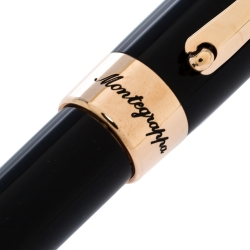Montegrappa Black Resin Rose Gold Tone Ballpoint Pen