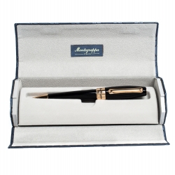 Montegrappa Black Resin Rose Gold Tone Ballpoint Pen