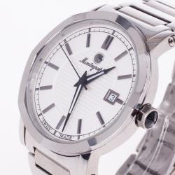Montegrappa White Stainless Steel Parola Men's Wristwatch 40MM
