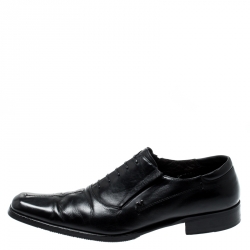 Pre Owned Moreschi Black Leather Oxford Size 42.5