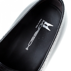 Moreschi Black Leather Penny Slip On Loafers Size 43